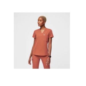 women's Terracotta Catarina™ One-Pocket Scrub Top - XS / Terracotta